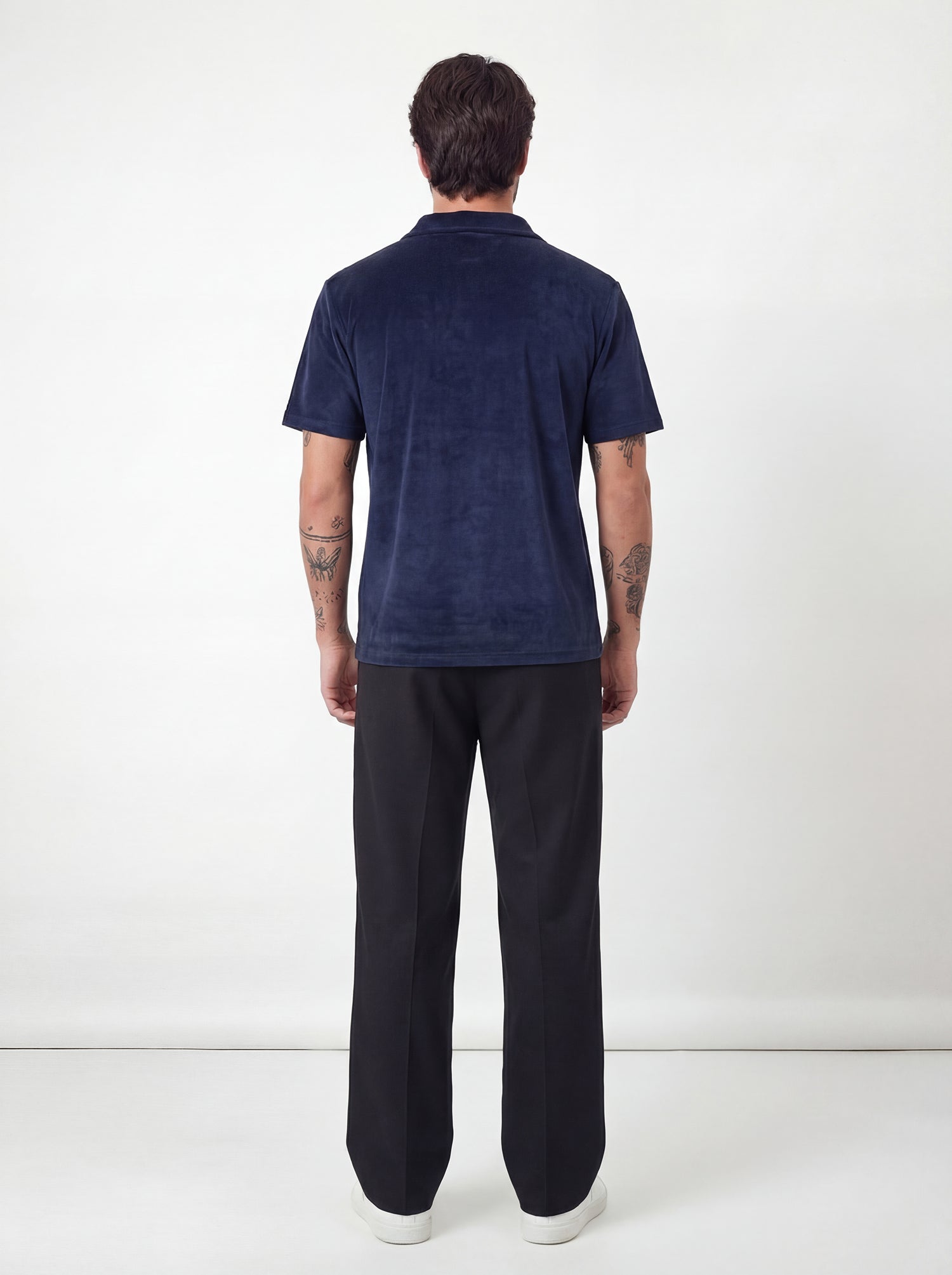 Navy Velvet Polo T-shirt