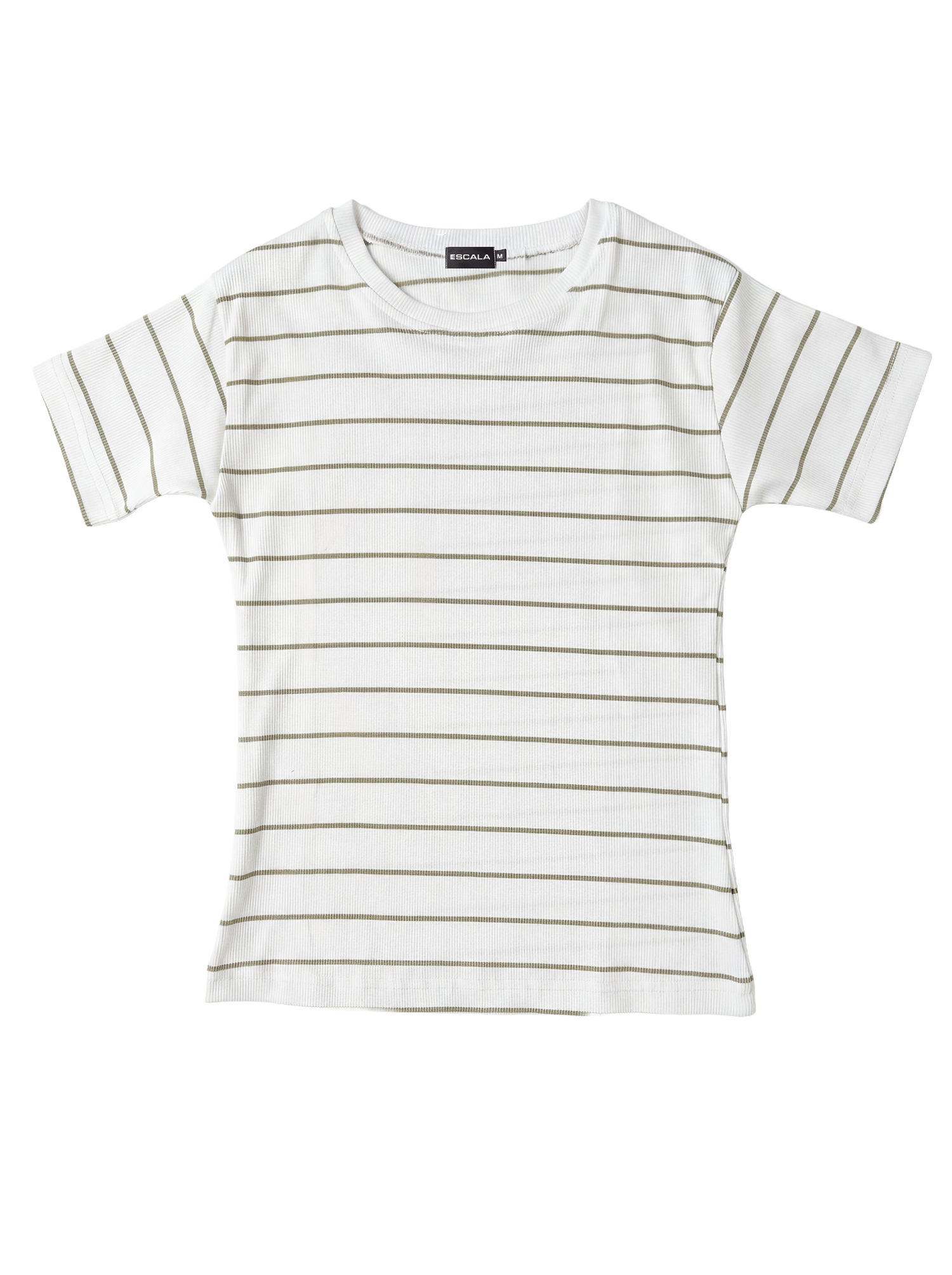Olive Striped Baby Tee