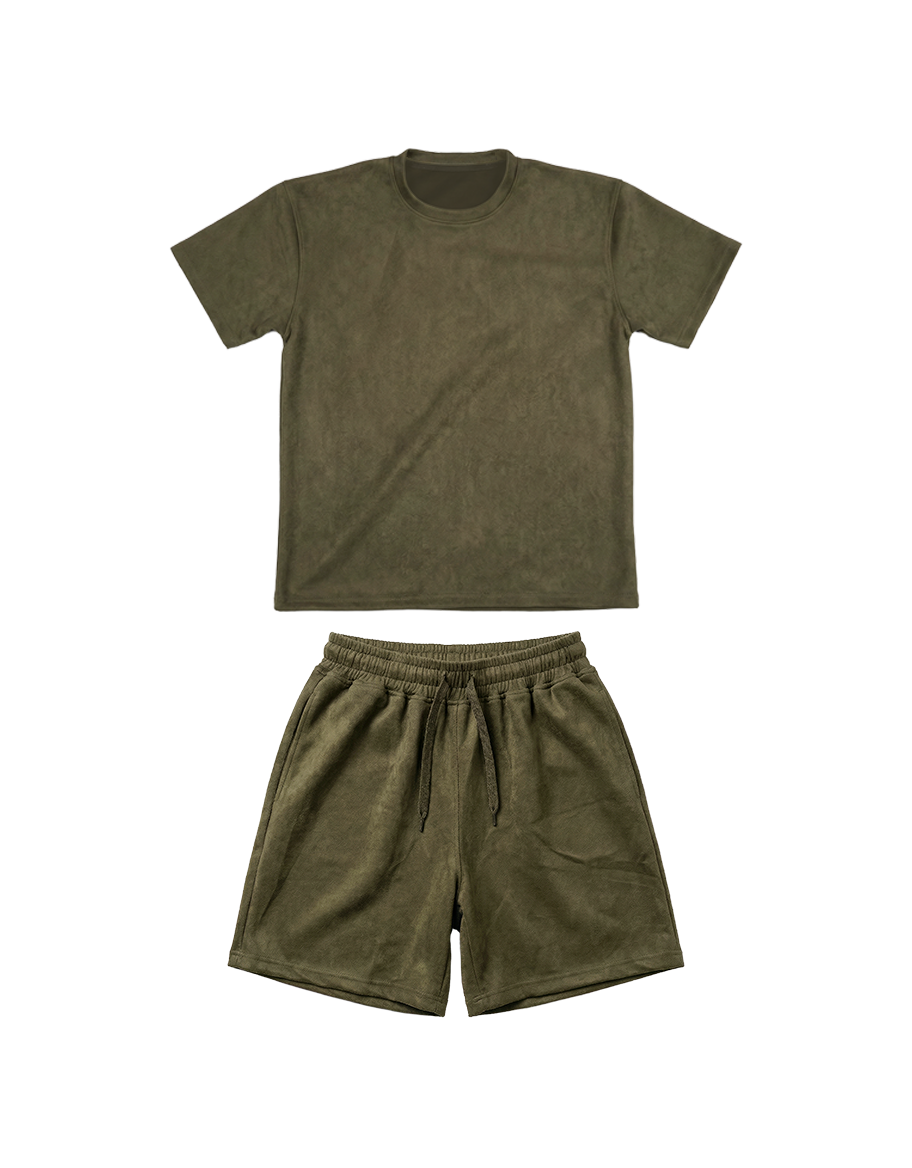 Olive Velvet Set