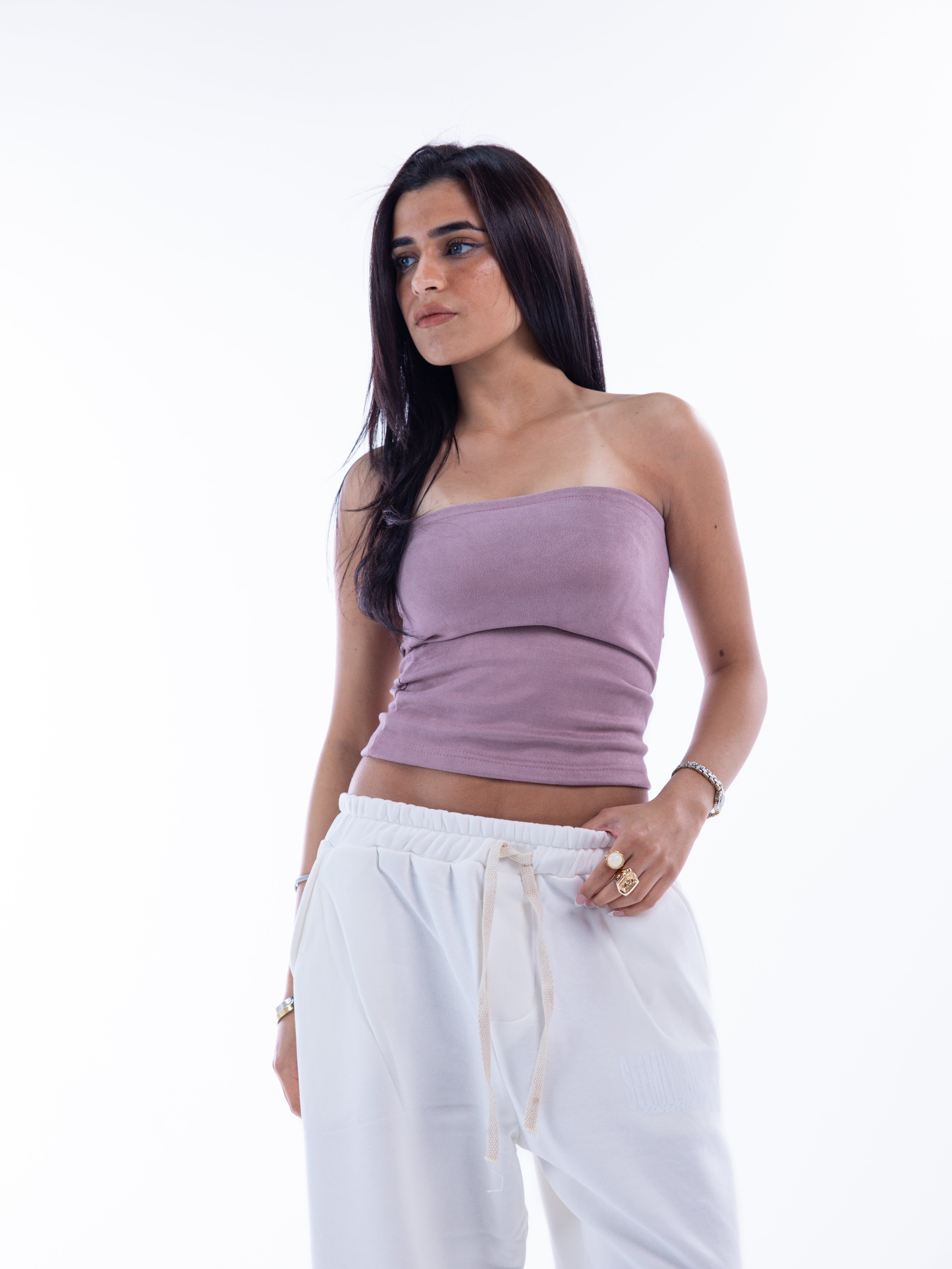 Pink Velvet Tube Top