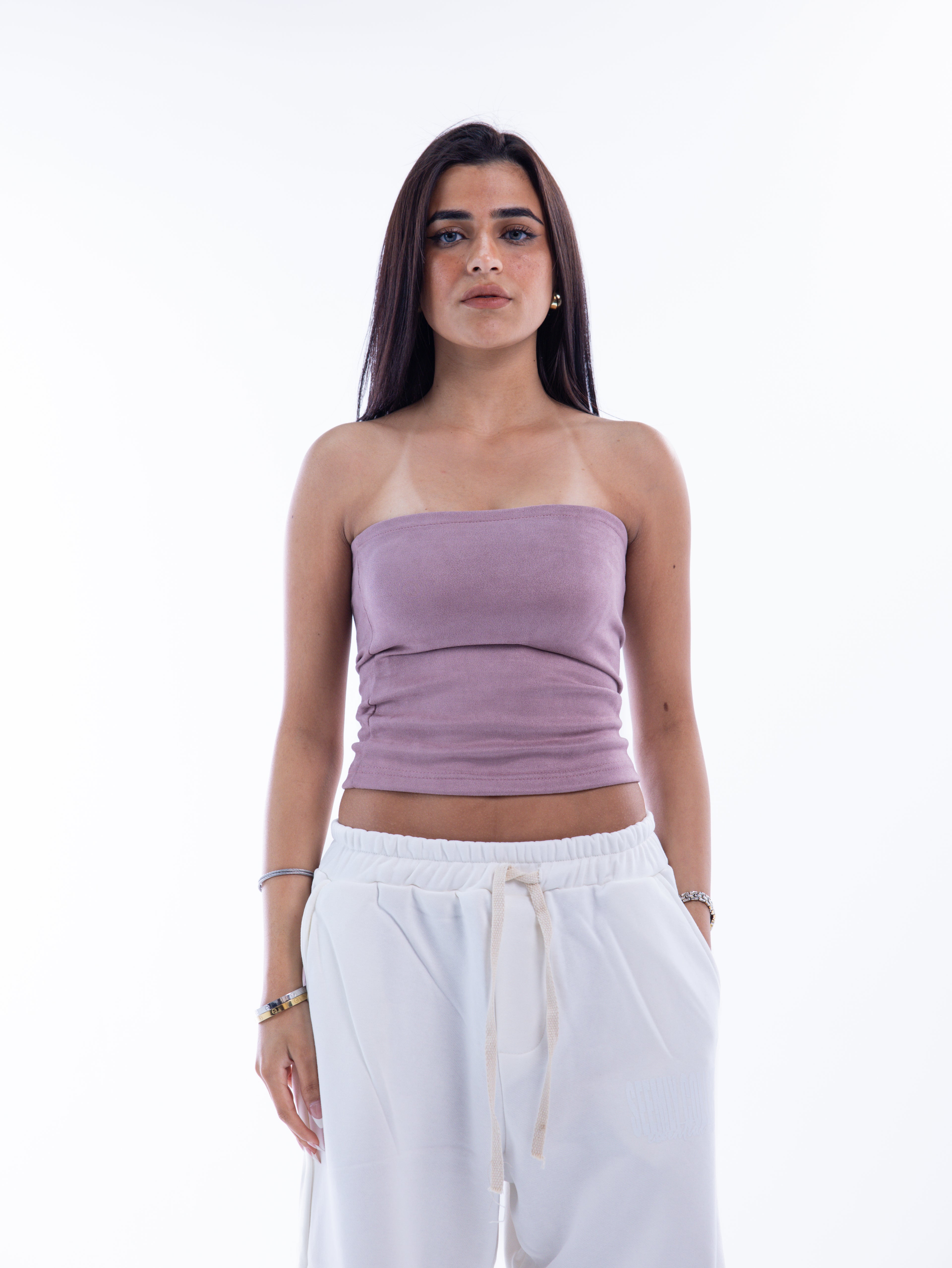 Pink Velvet Tube Top