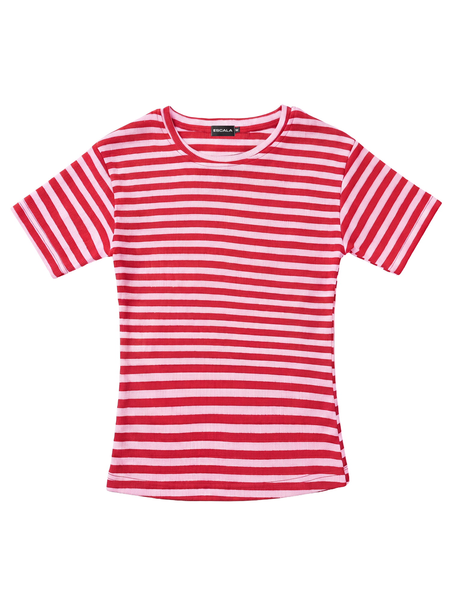 Red Striped Baby Tee
