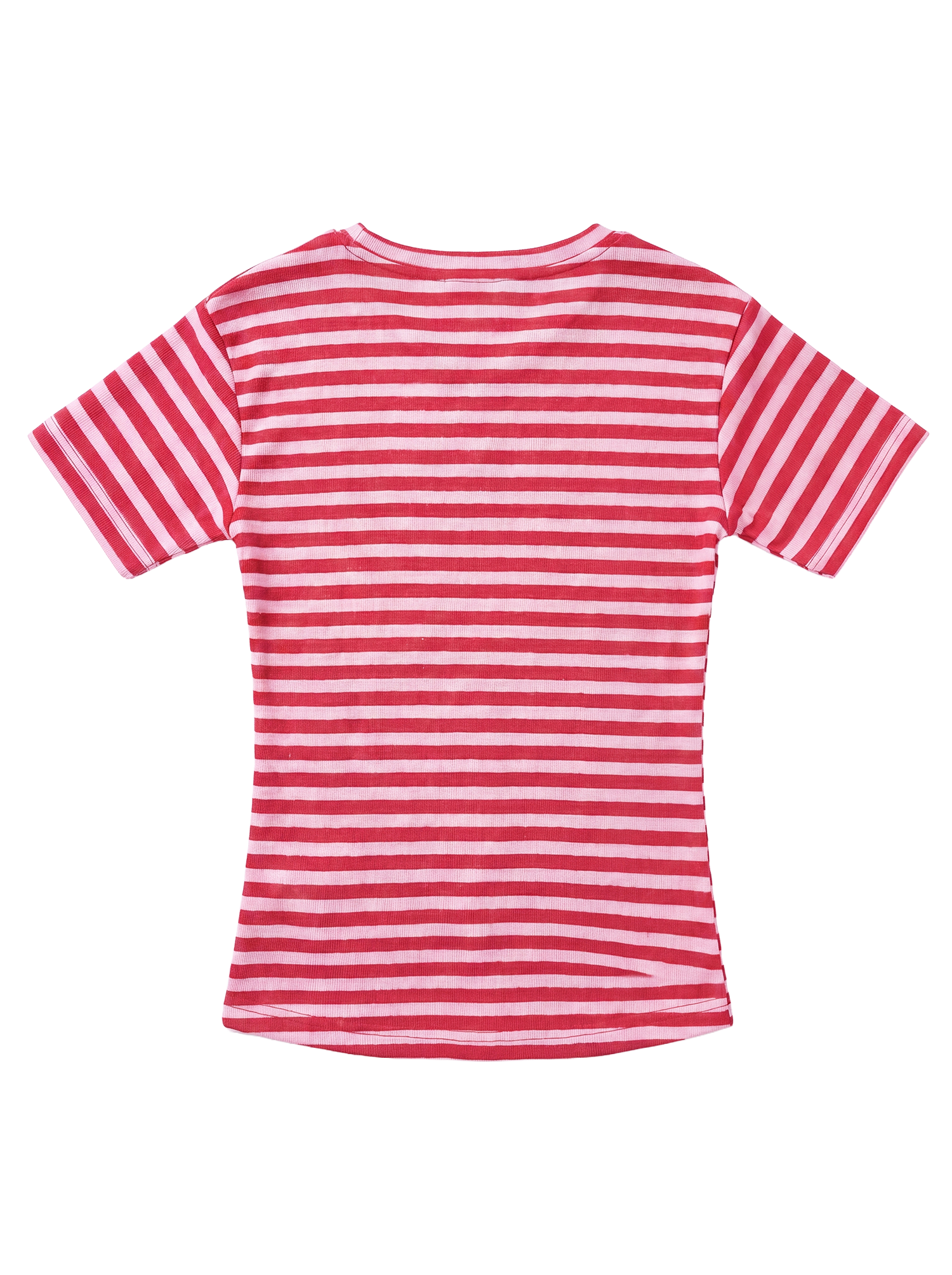 Red Striped Baby Tee