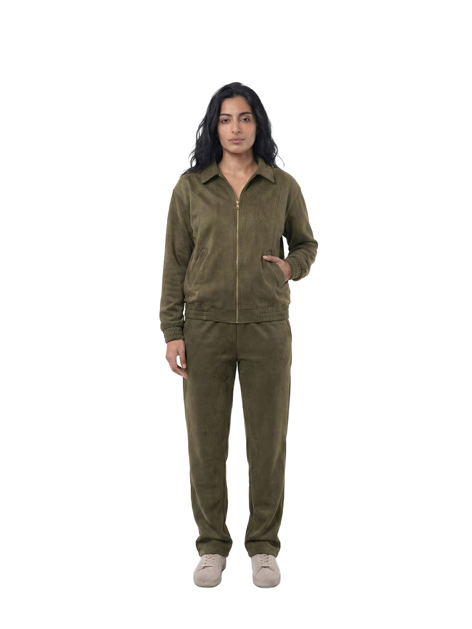 Forest Olive Suede Jacket