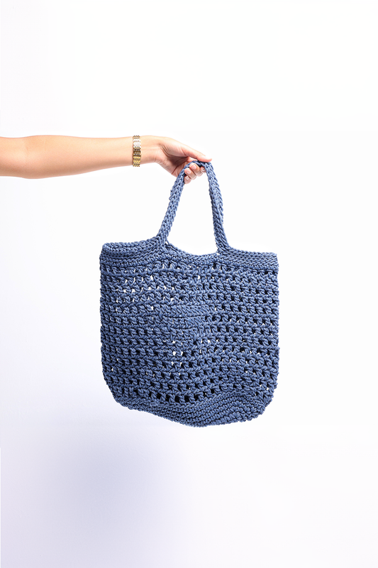 Blue Knit Bag