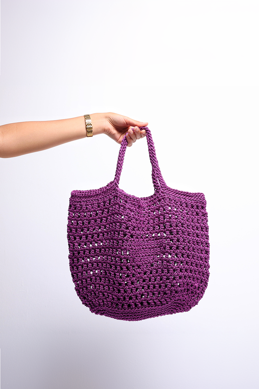 Purple Knit Bag