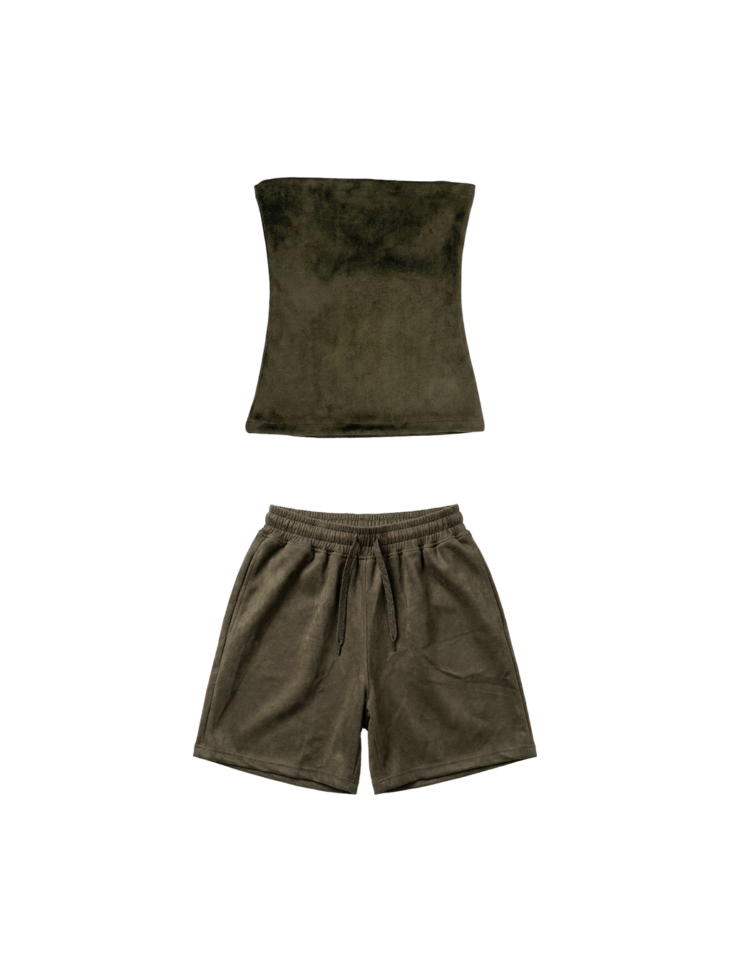 Olive Tube Top Set