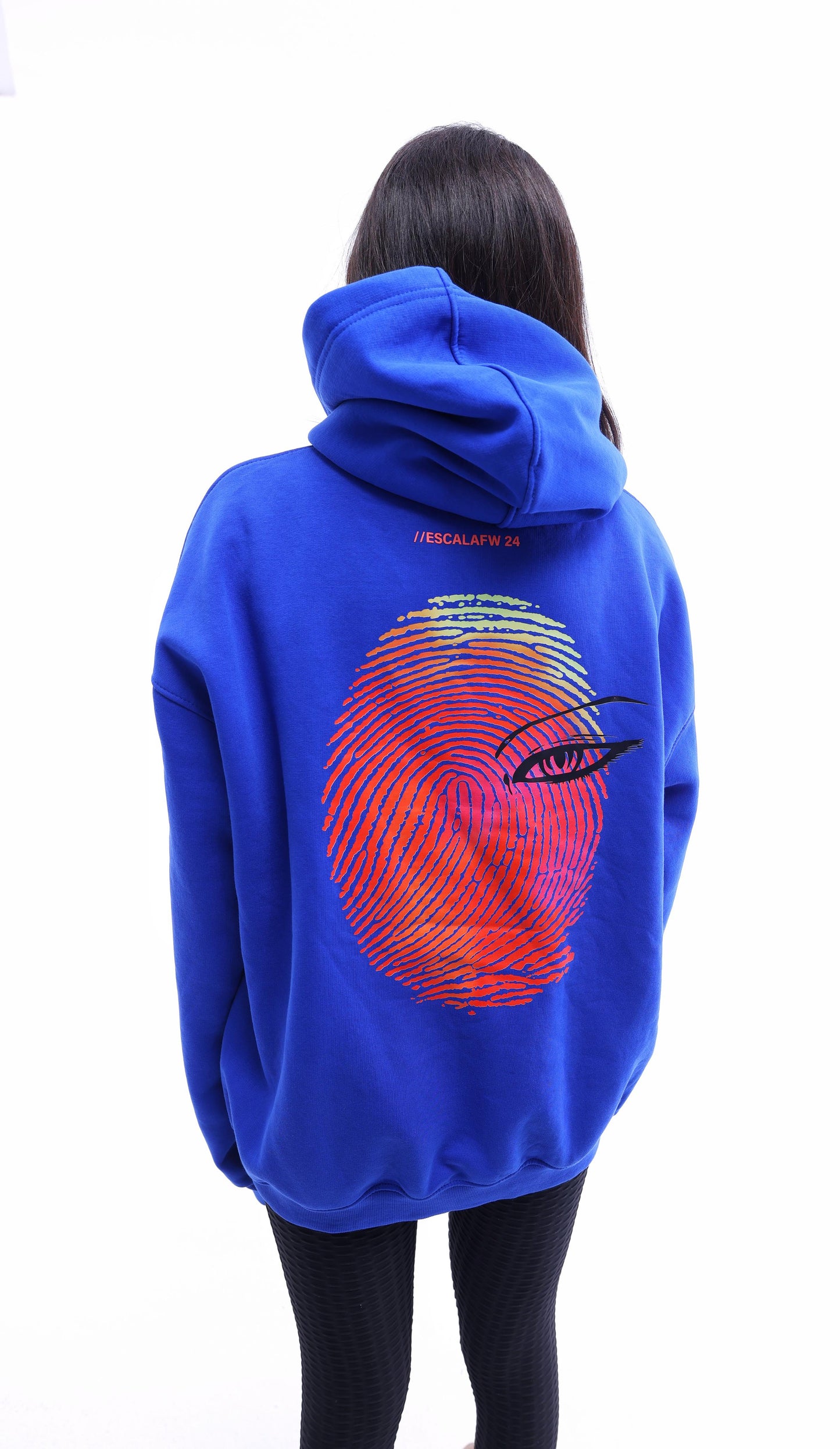 Blue Fingerprint Hoodie