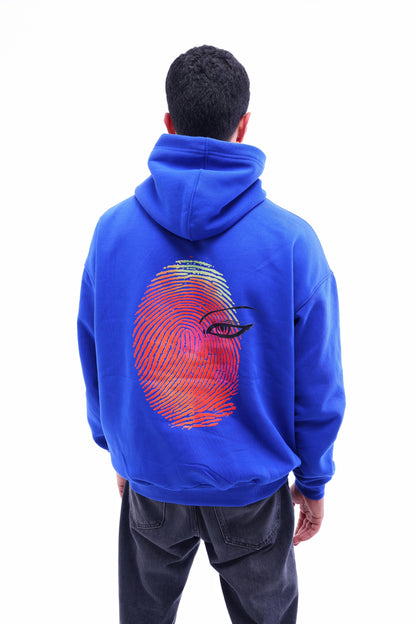 Blue Fingerprint Hoodie