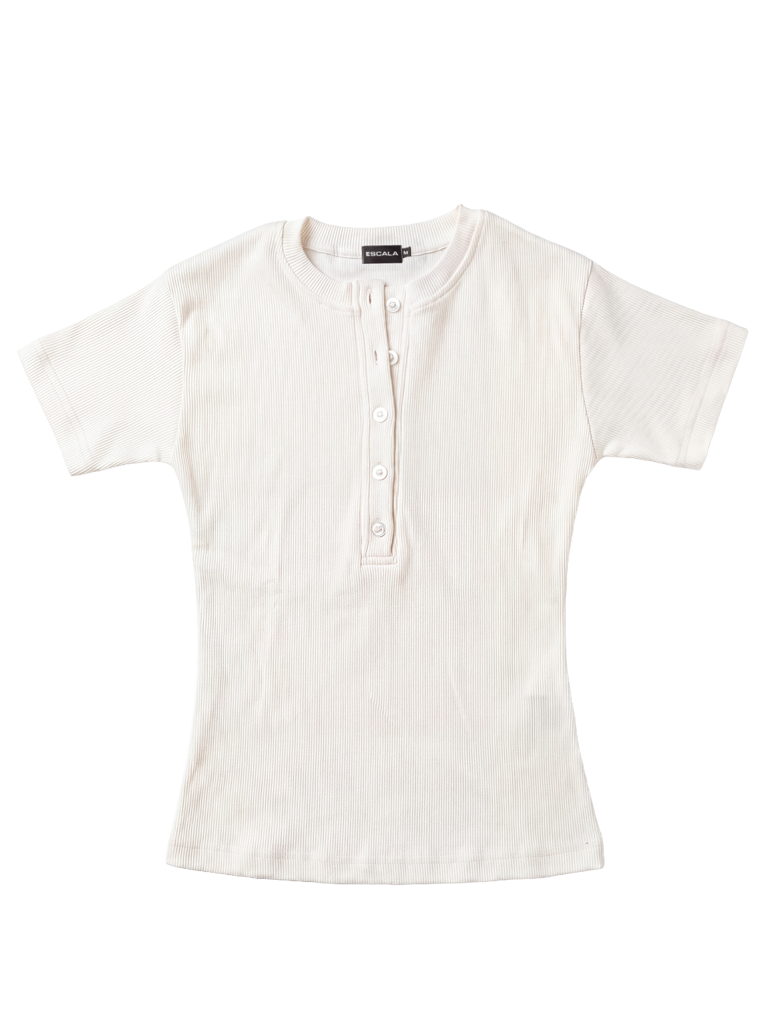 White Henley Top