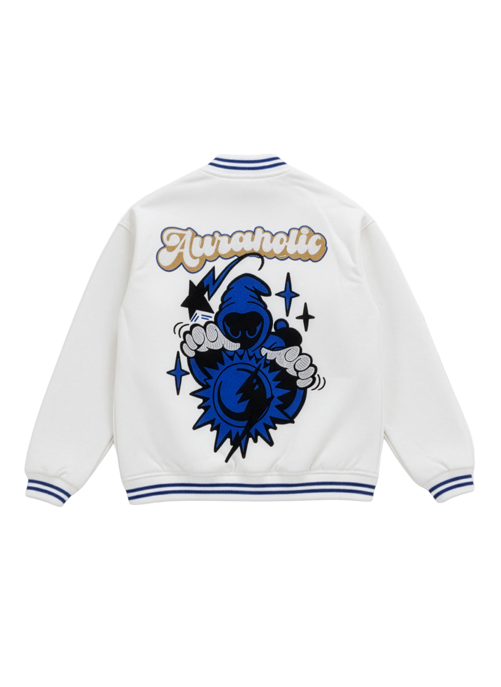 Auraholic White Varsity Jacket