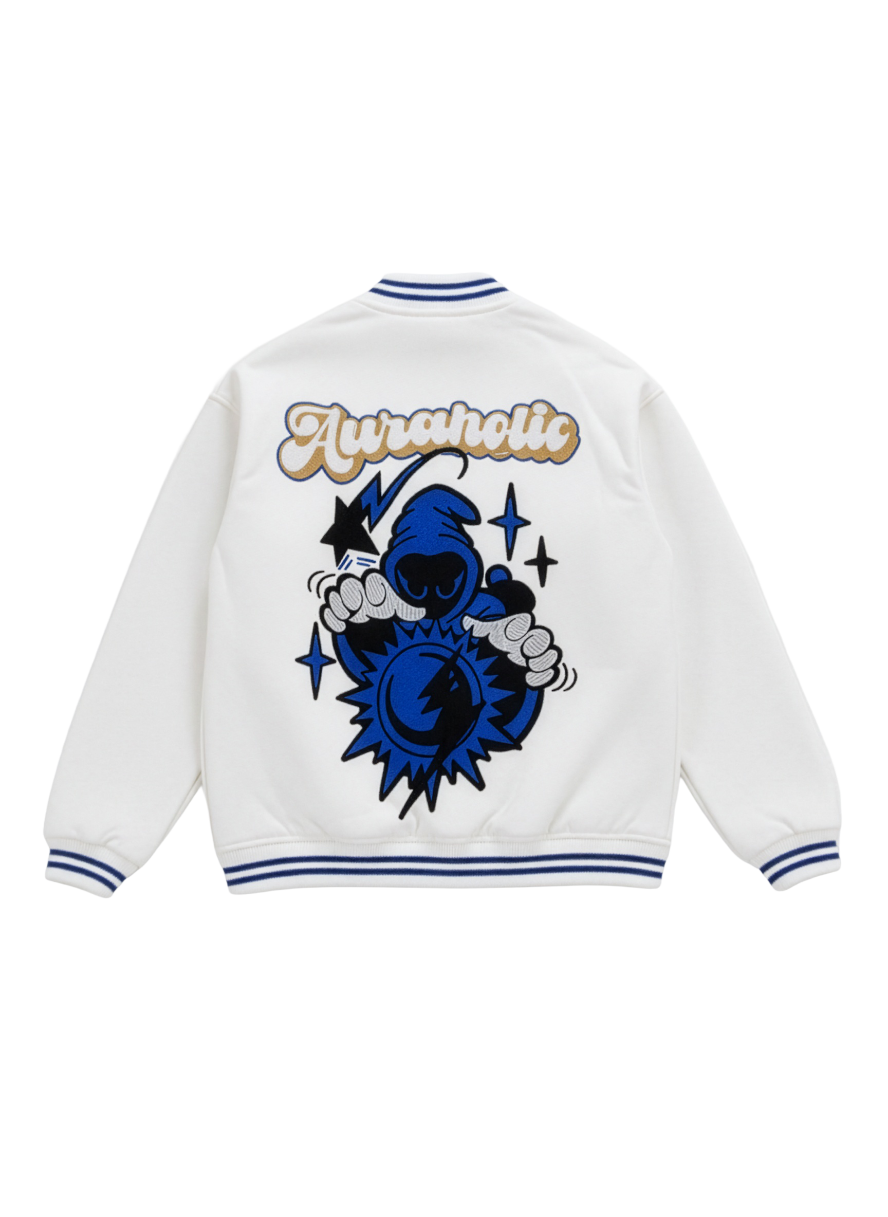 Auraholic White Varsity Jacket
