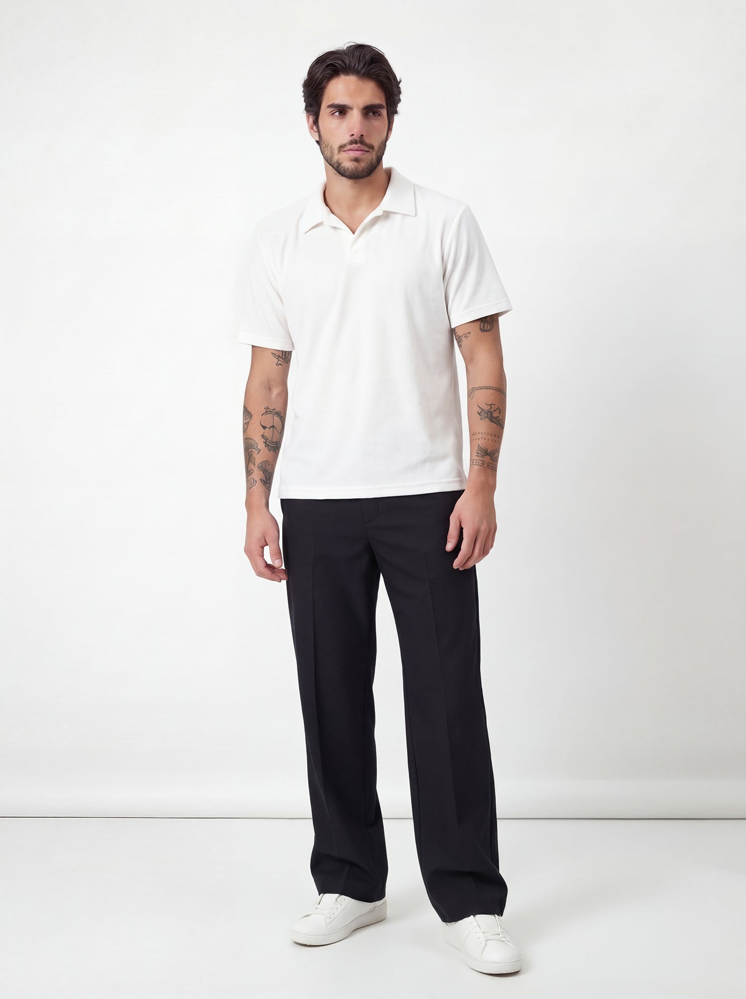 Off-white Velvet Polo T-shirt