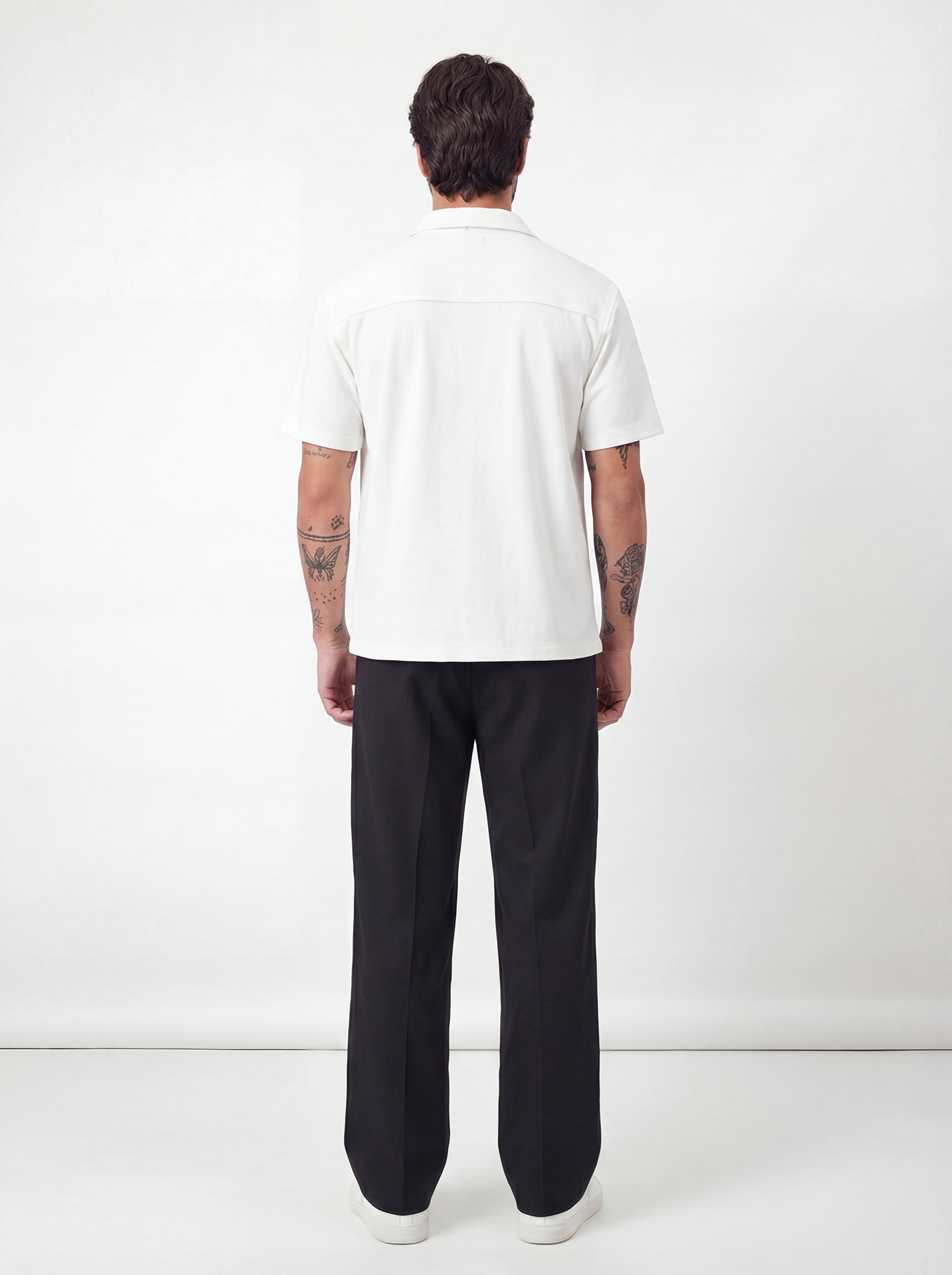 Off-white Velvet Zip-Up Shirt