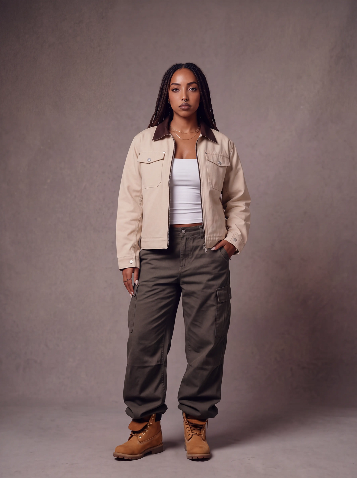 Workers Jacket Beige
