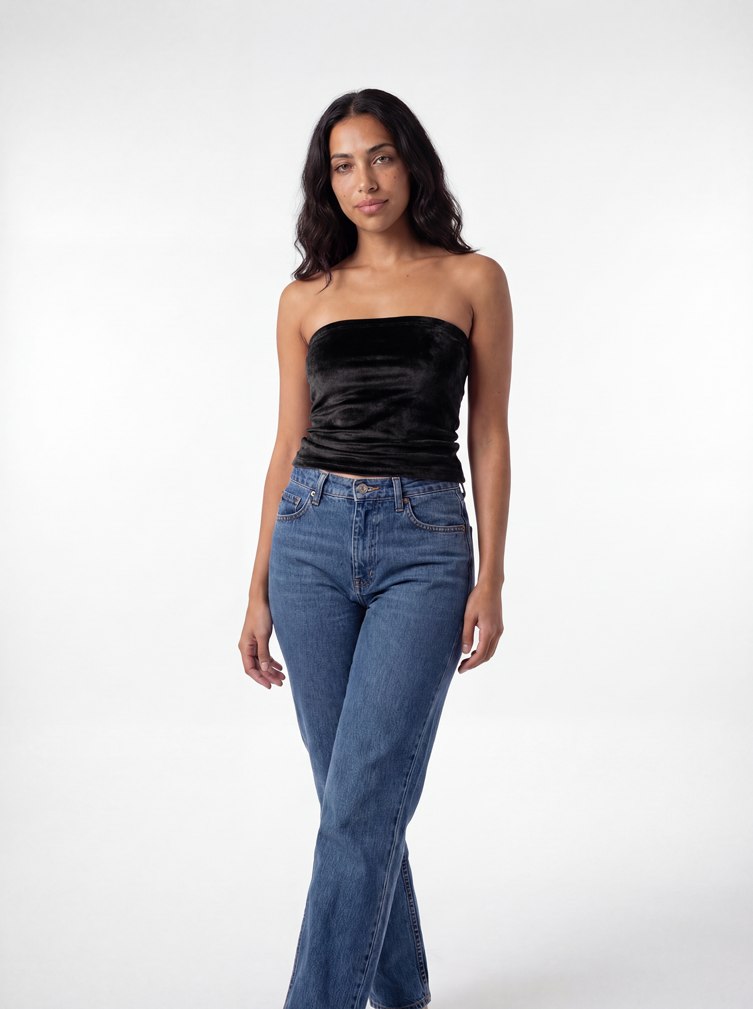 Black Velvet Tube Top