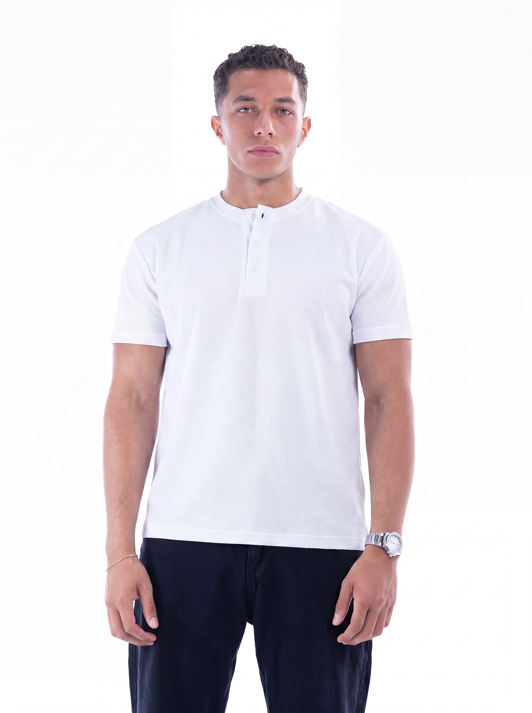 White Henley T-shirt