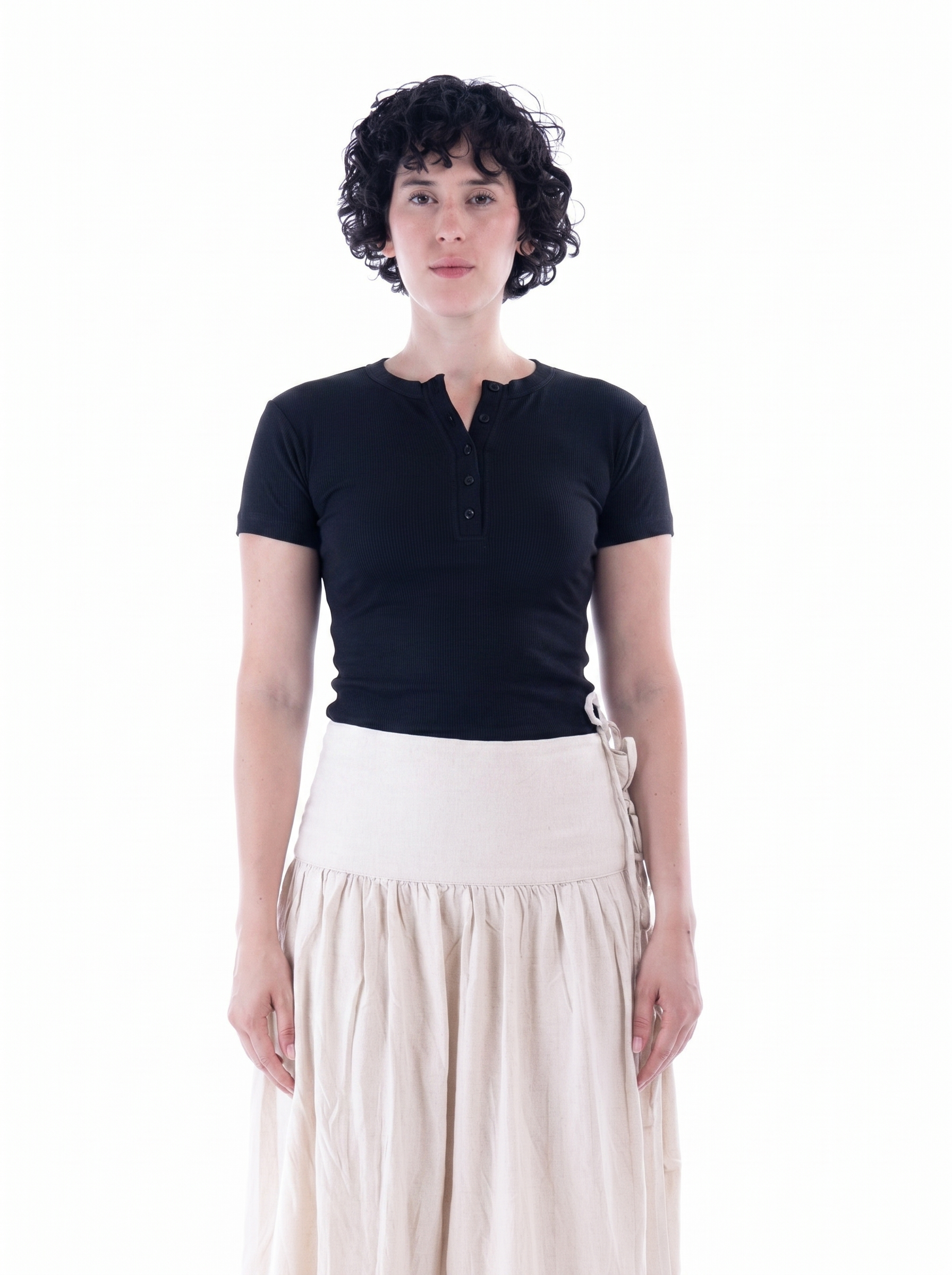 Black Henley Top